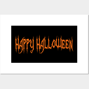 Happy HAlloween text design Posters and Art